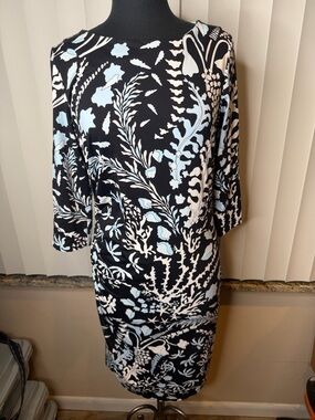 J.McLaughlin Catalina cloth distinct coral reef pattern shift dress size Large
